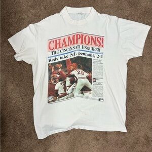 Vintage 90s Cincinnati Reds MLB Champions The Cincinnati Enquirer Size XL